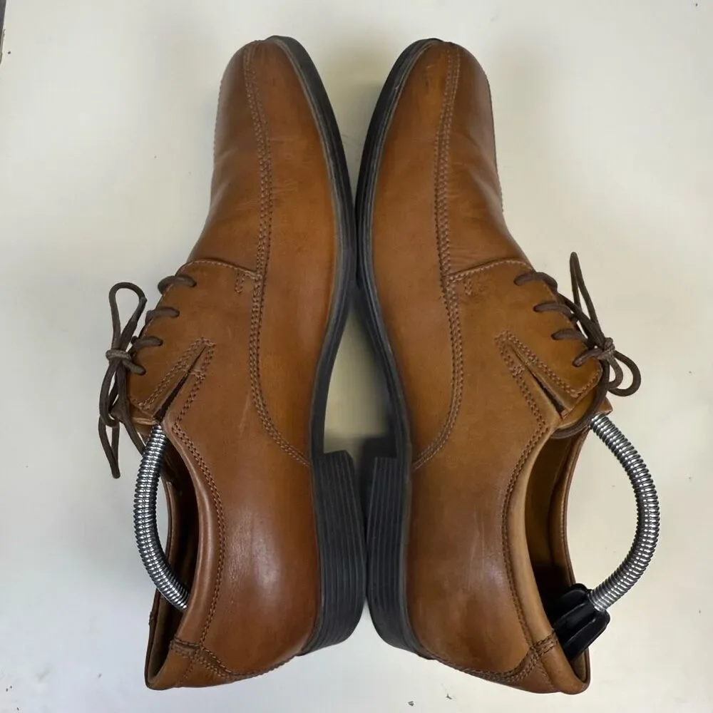 Clarks Men's Size 11M Brown Genuine Leather Oxford Dress Shoes Laced Up